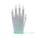 Hespax Nylon 13ゲージPUの指先の卸売手袋